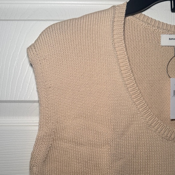 Banana Republic Light Tan Scoop Neck Pullover Knit Sweater Top - Picture 4 of 7